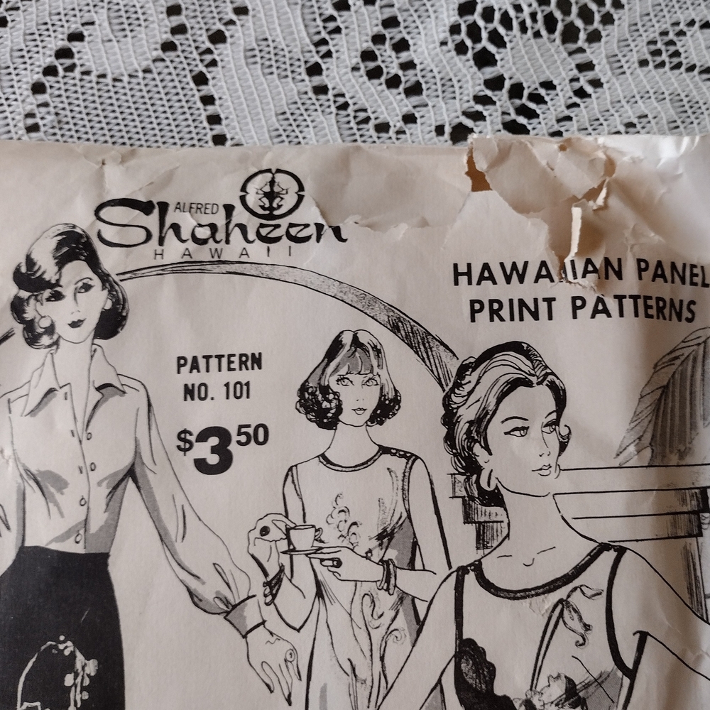  Vintage Alfred Shaheen Hawaiian Panel Print sewing pattern # 101 - Picture 2 of 4